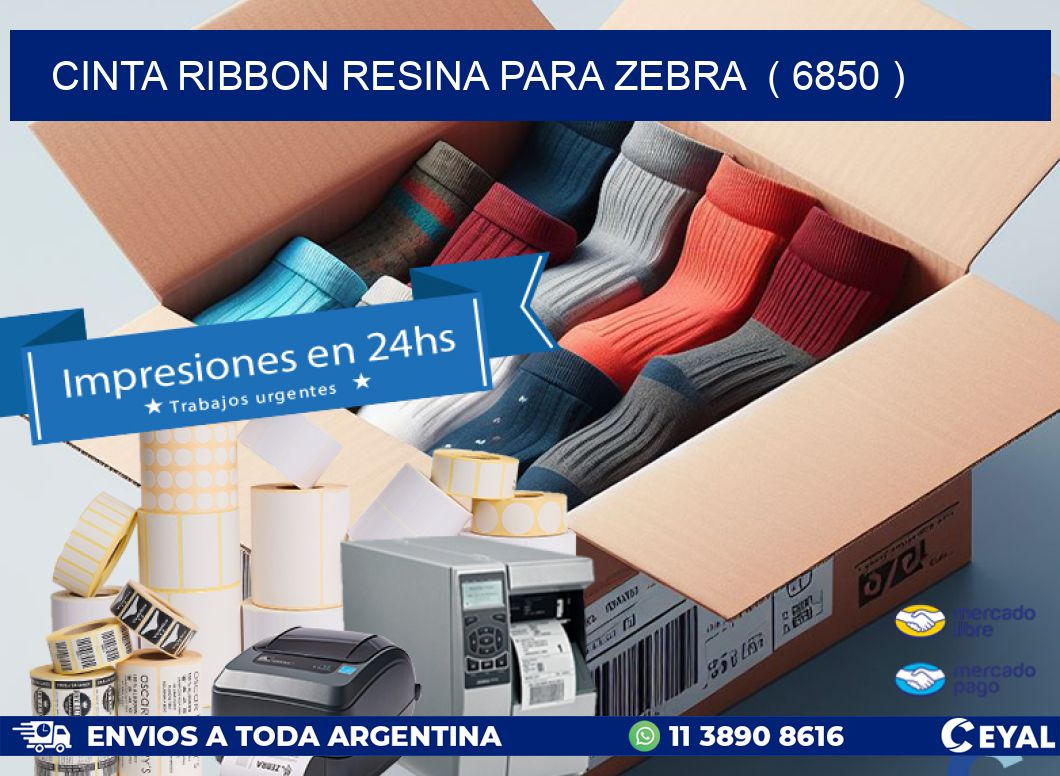 CINTA RIBBON RESINA PARA ZEBRA  ( 6850 )