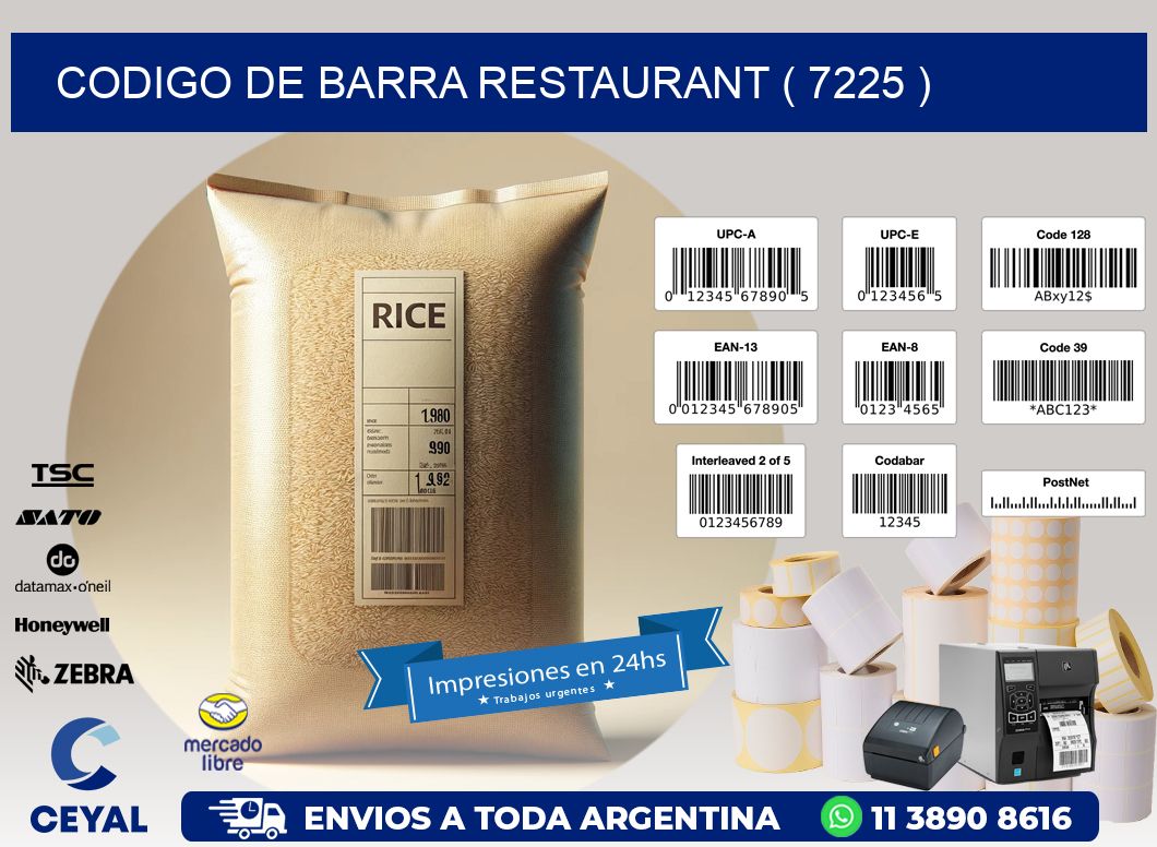 CODIGO DE BARRA RESTAURANT ( 7225 )