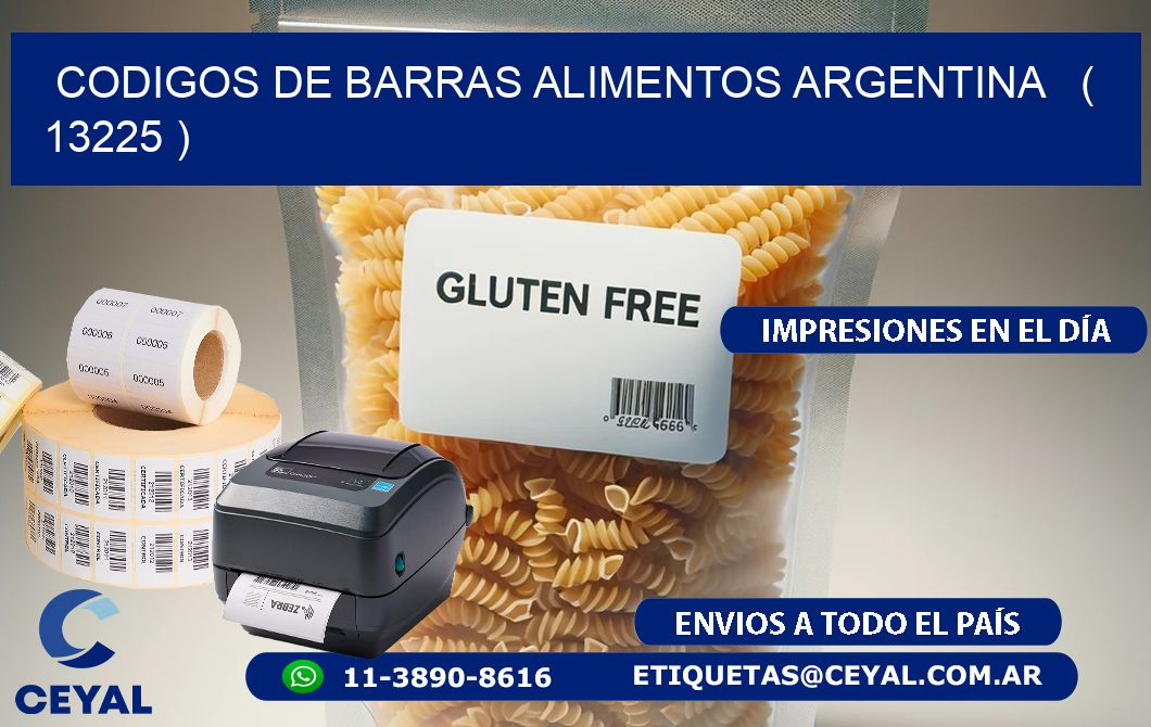 CODIGOS DE BARRAS ALIMENTOS ARGENTINA   ( 13225 )