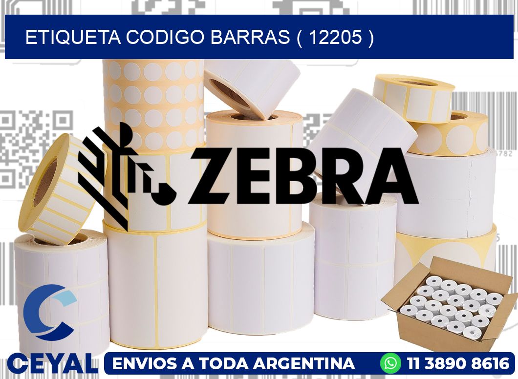 ETIQUETA CODIGO BARRAS ( 12205 )