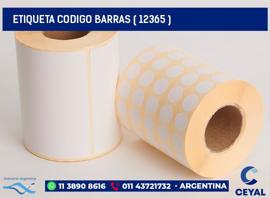 ETIQUETA CODIGO BARRAS ( 12365 )