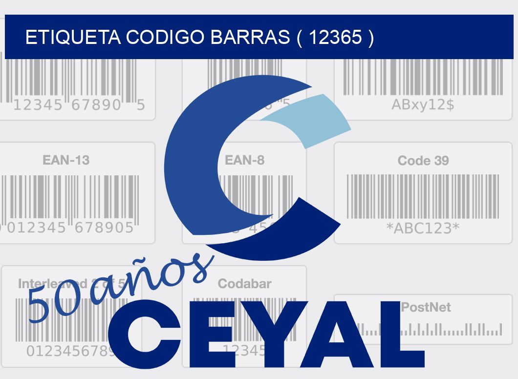 ETIQUETA CODIGO BARRAS ( 12365 )