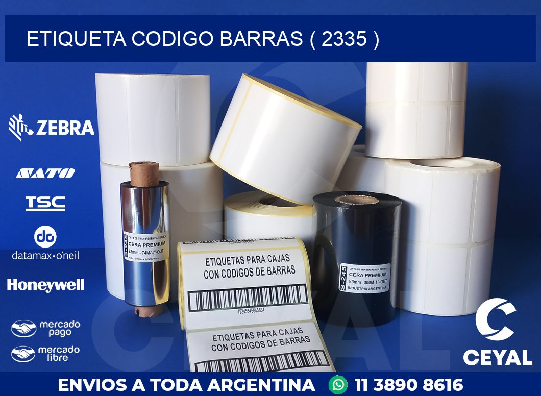 ETIQUETA CODIGO BARRAS ( 2335 )