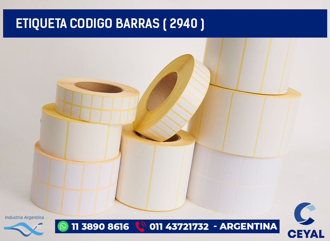 ETIQUETA CODIGO BARRAS ( 2940 )