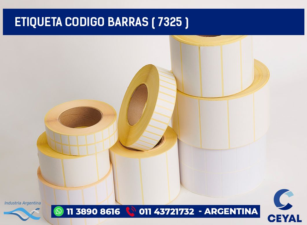 ETIQUETA CODIGO BARRAS ( 7325 )