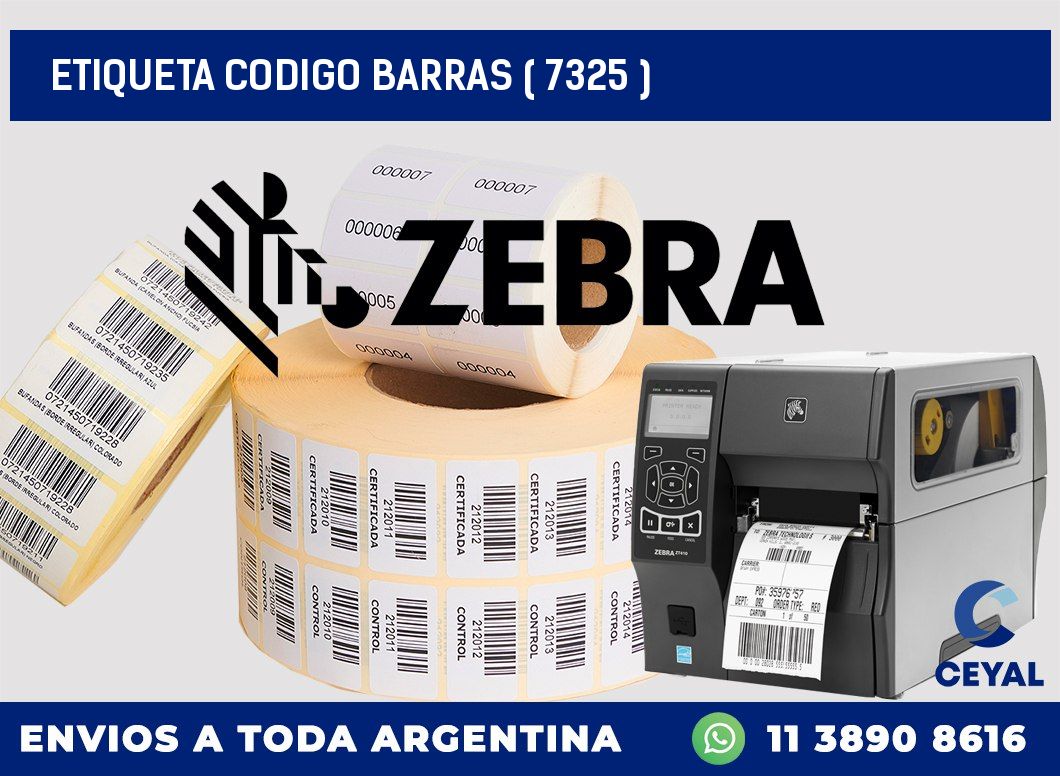 ETIQUETA CODIGO BARRAS ( 7325 )