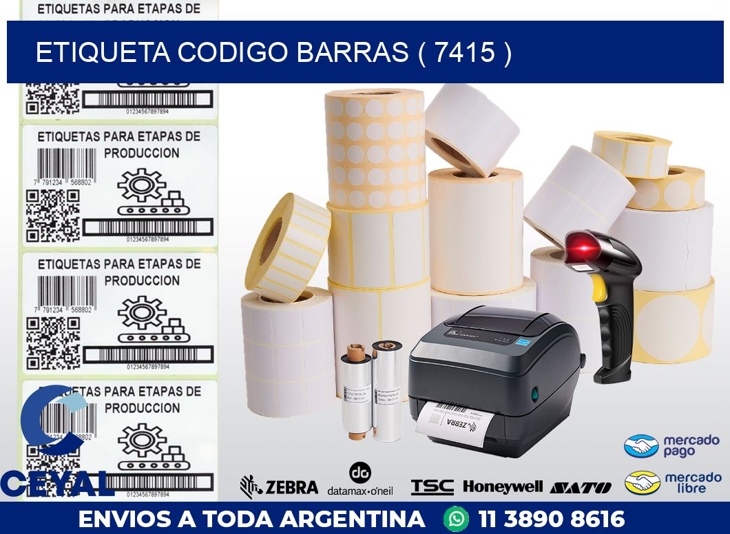 ETIQUETA CODIGO BARRAS ( 7415 )