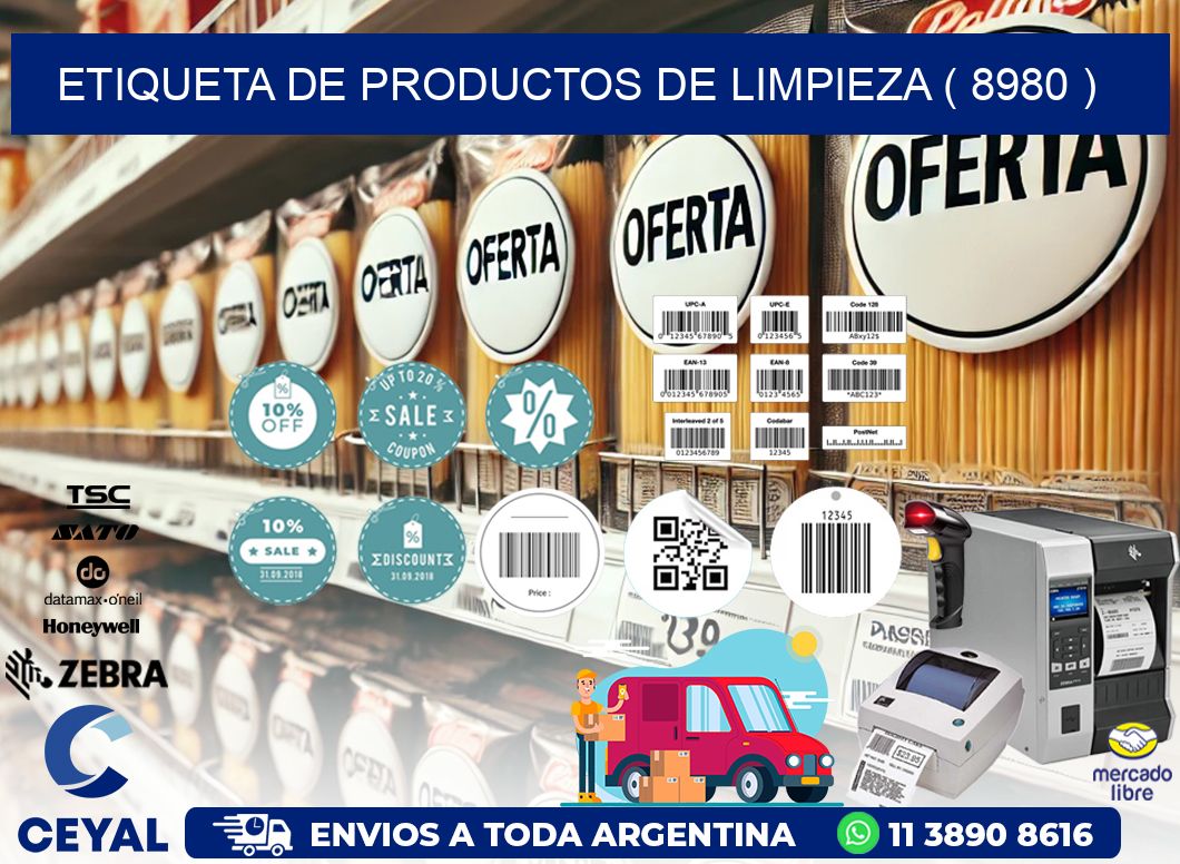 ETIQUETA DE PRODUCTOS DE LIMPIEZA ( 8980 )