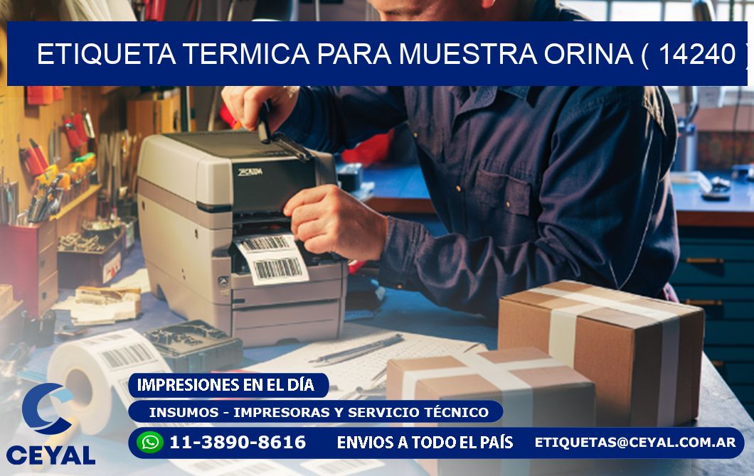 ETIQUETA TERMICA PARA MUESTRA ORINA ( 14240 )