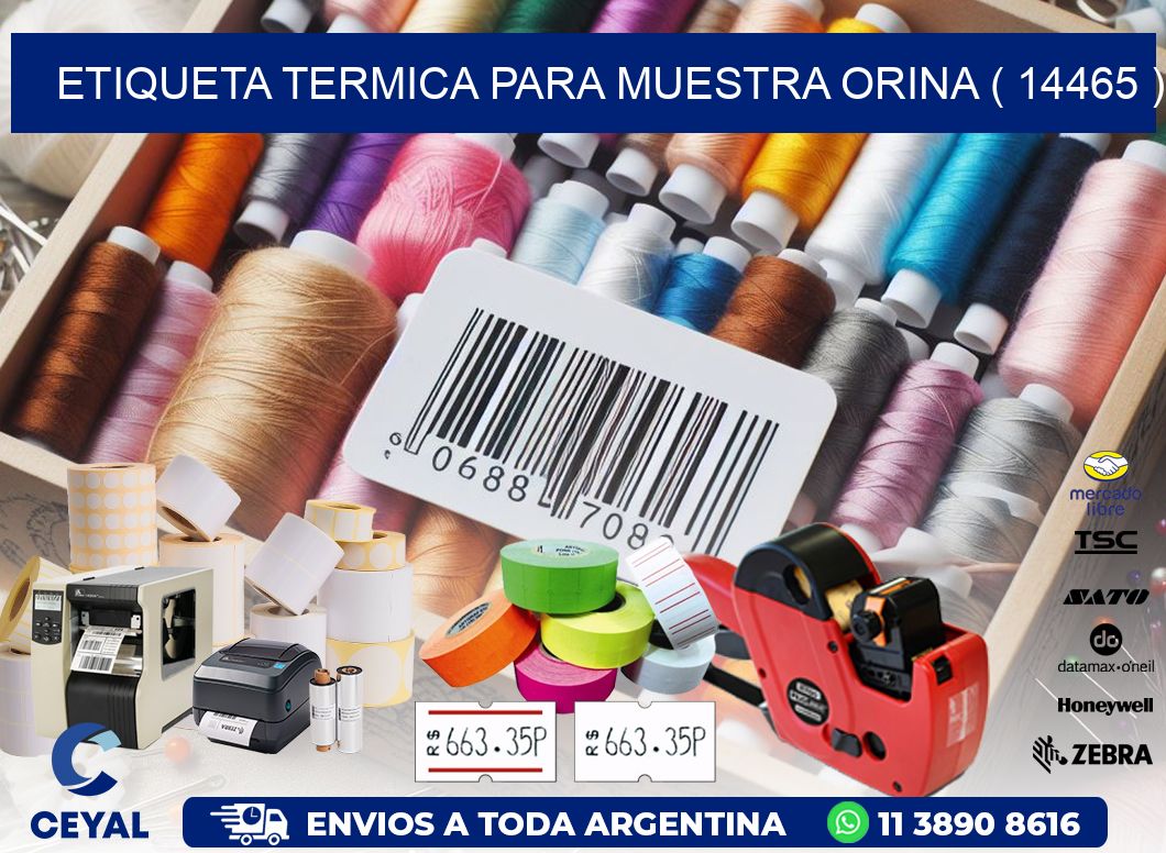 ETIQUETA TERMICA PARA MUESTRA ORINA ( 14465 )