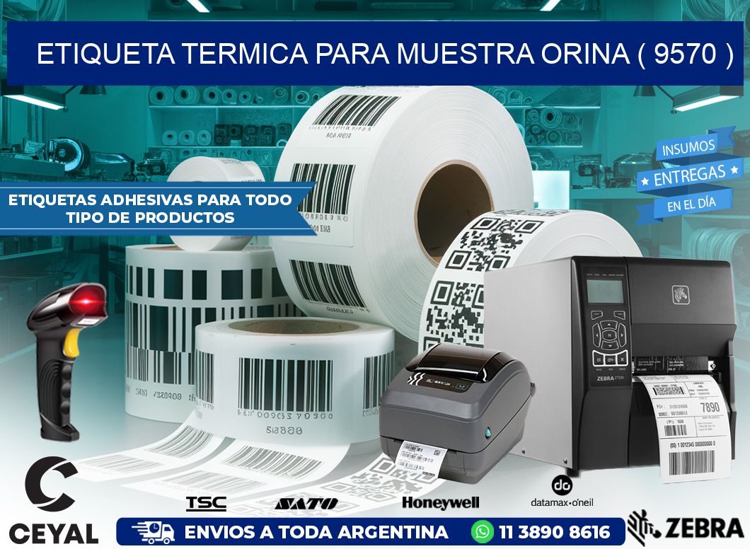 ETIQUETA TERMICA PARA MUESTRA ORINA ( 9570 )