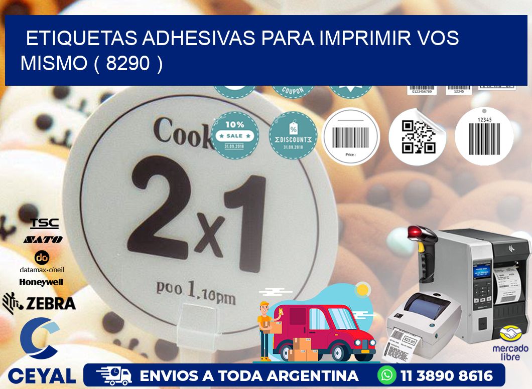 ETIQUETAS ADHESIVAS PARA IMPRIMIR VOS MISMO ( 8290 )