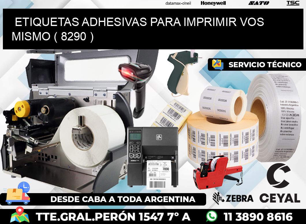 ETIQUETAS ADHESIVAS PARA IMPRIMIR VOS MISMO ( 8290 )
