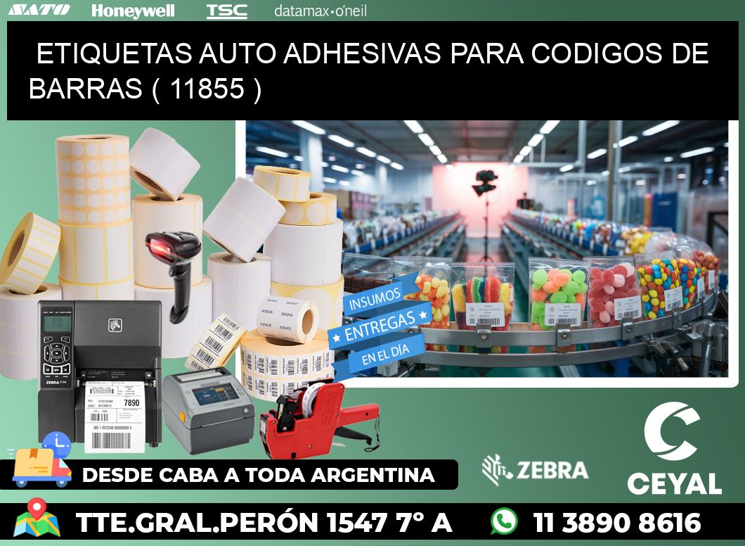ETIQUETAS AUTO ADHESIVAS PARA CODIGOS DE BARRAS ( 11855 )