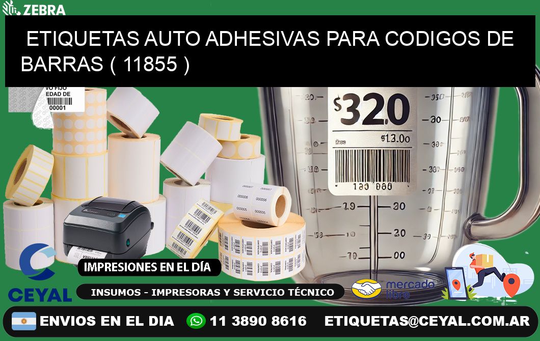 ETIQUETAS AUTO ADHESIVAS PARA CODIGOS DE BARRAS ( 11855 )