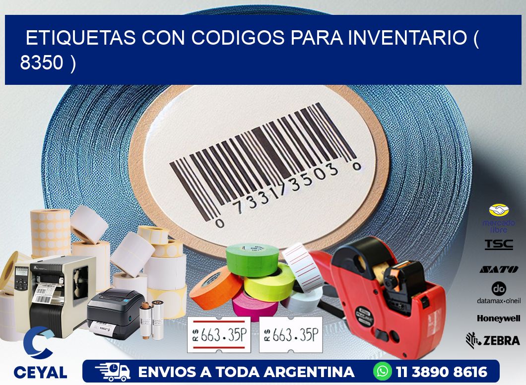 ETIQUETAS CON CODIGOS PARA INVENTARIO ( 8350 )