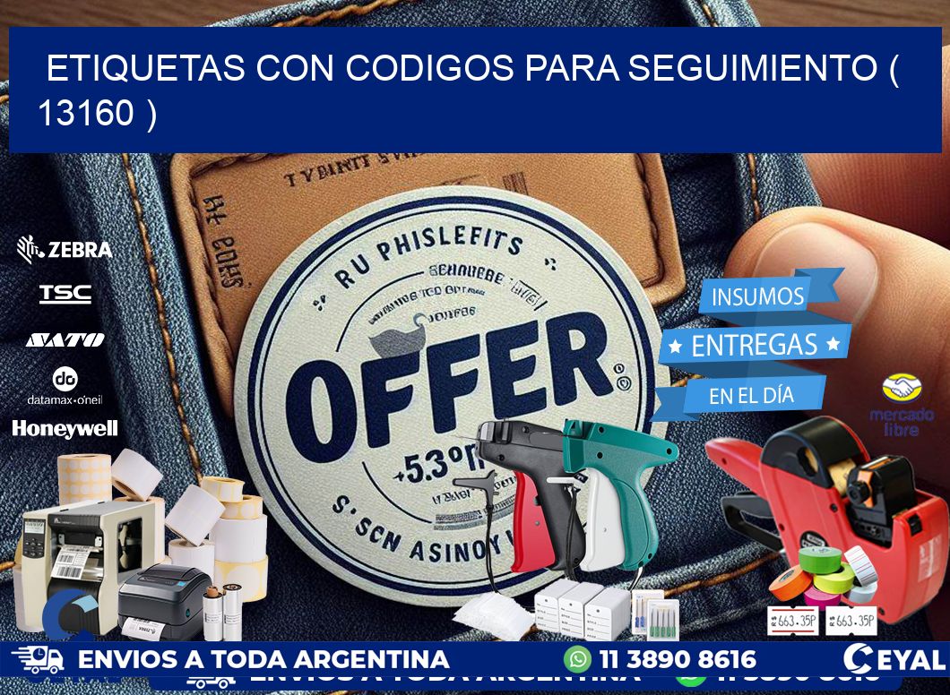 ETIQUETAS CON CODIGOS PARA SEGUIMIENTO ( 13160 )