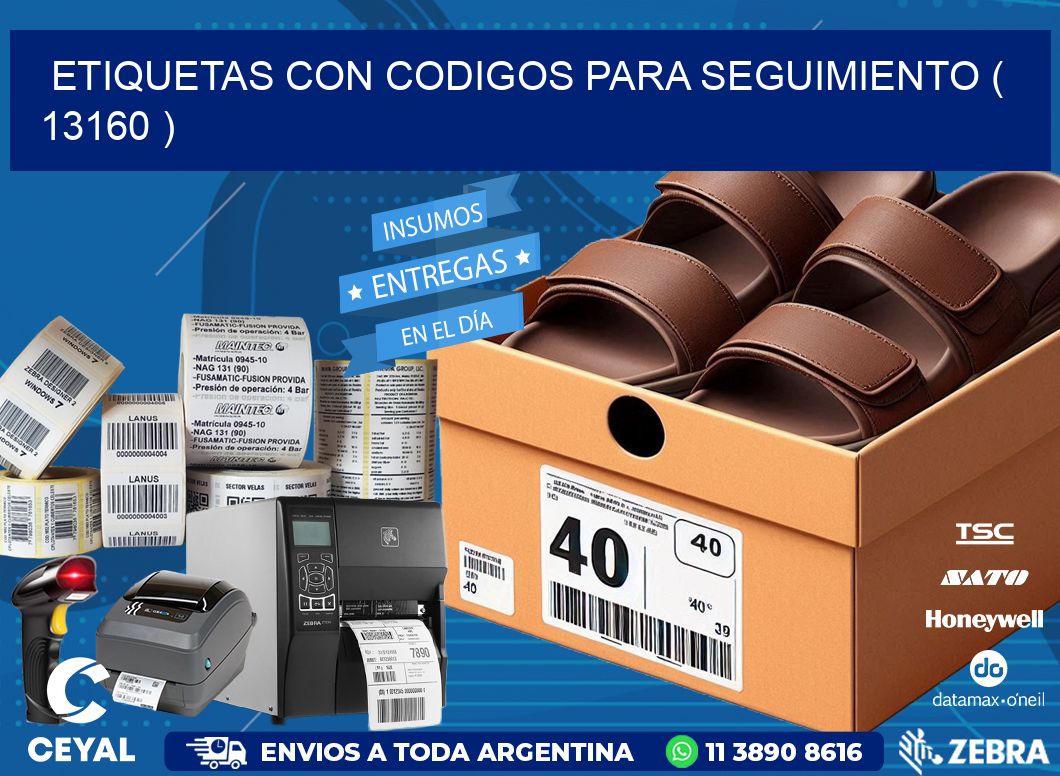 ETIQUETAS CON CODIGOS PARA SEGUIMIENTO ( 13160 )