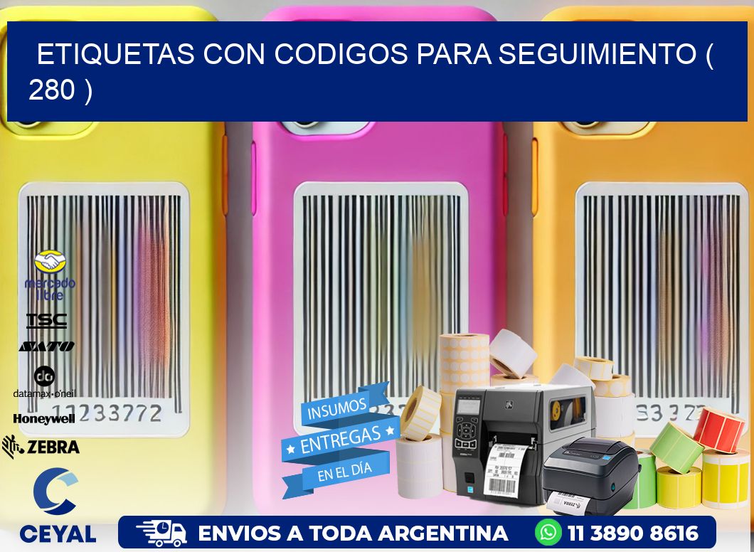 ETIQUETAS CON CODIGOS PARA SEGUIMIENTO ( 280 )