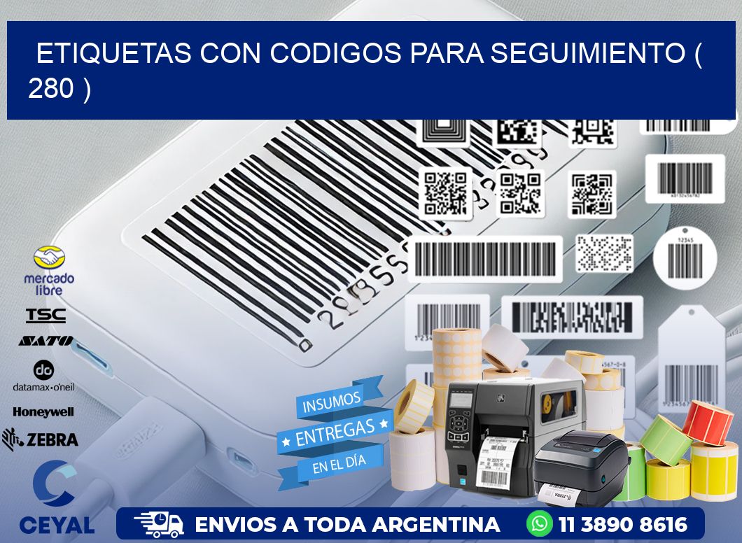 ETIQUETAS CON CODIGOS PARA SEGUIMIENTO ( 280 )