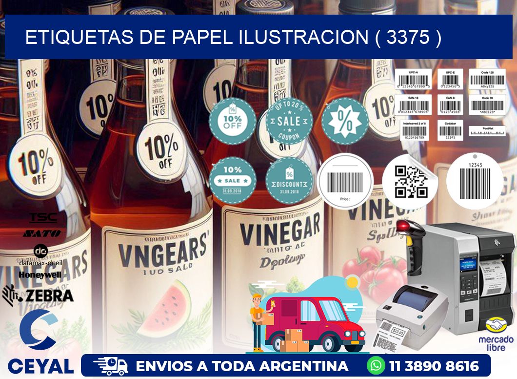 ETIQUETAS DE PAPEL ILUSTRACION ( 3375 )