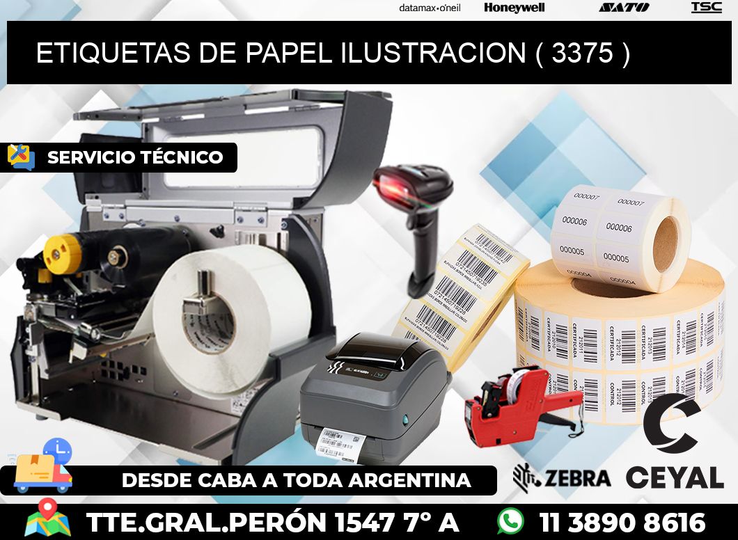 ETIQUETAS DE PAPEL ILUSTRACION ( 3375 )