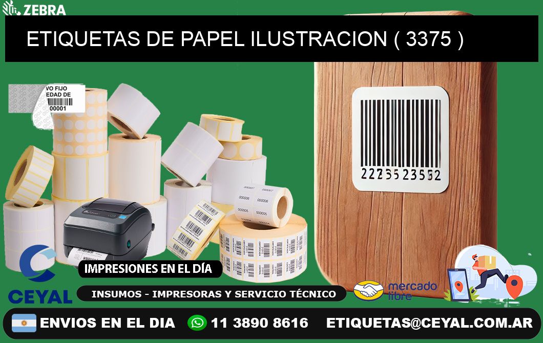 ETIQUETAS DE PAPEL ILUSTRACION ( 3375 )
