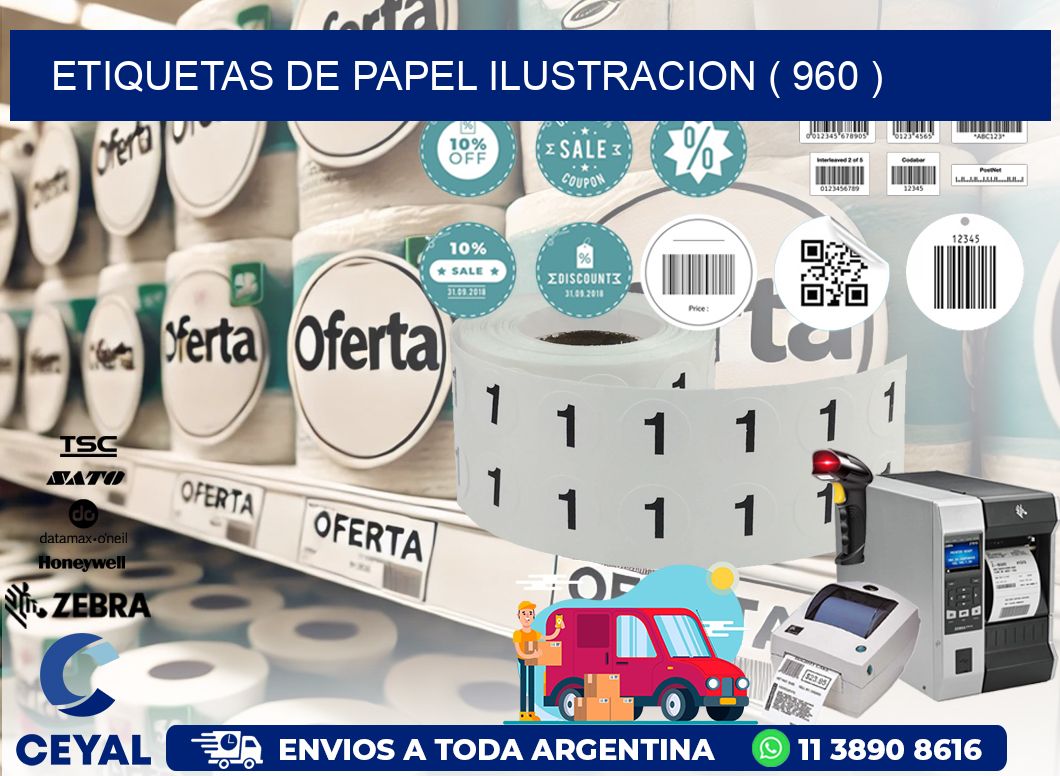 ETIQUETAS DE PAPEL ILUSTRACION ( 960 )