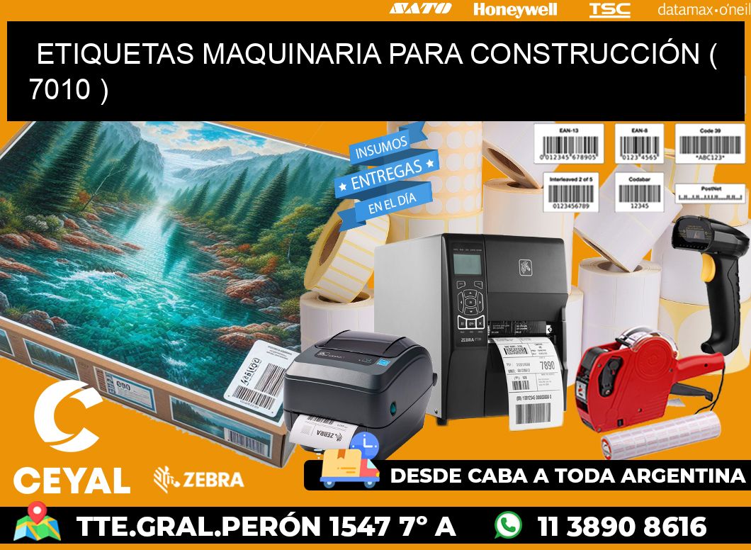 ETIQUETAS MAQUINARIA PARA CONSTRUCCIÓN ( 7010 )