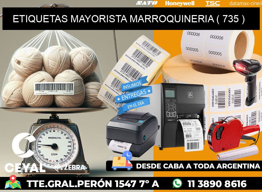 ETIQUETAS MAYORISTA MARROQUINERIA ( 735 )
