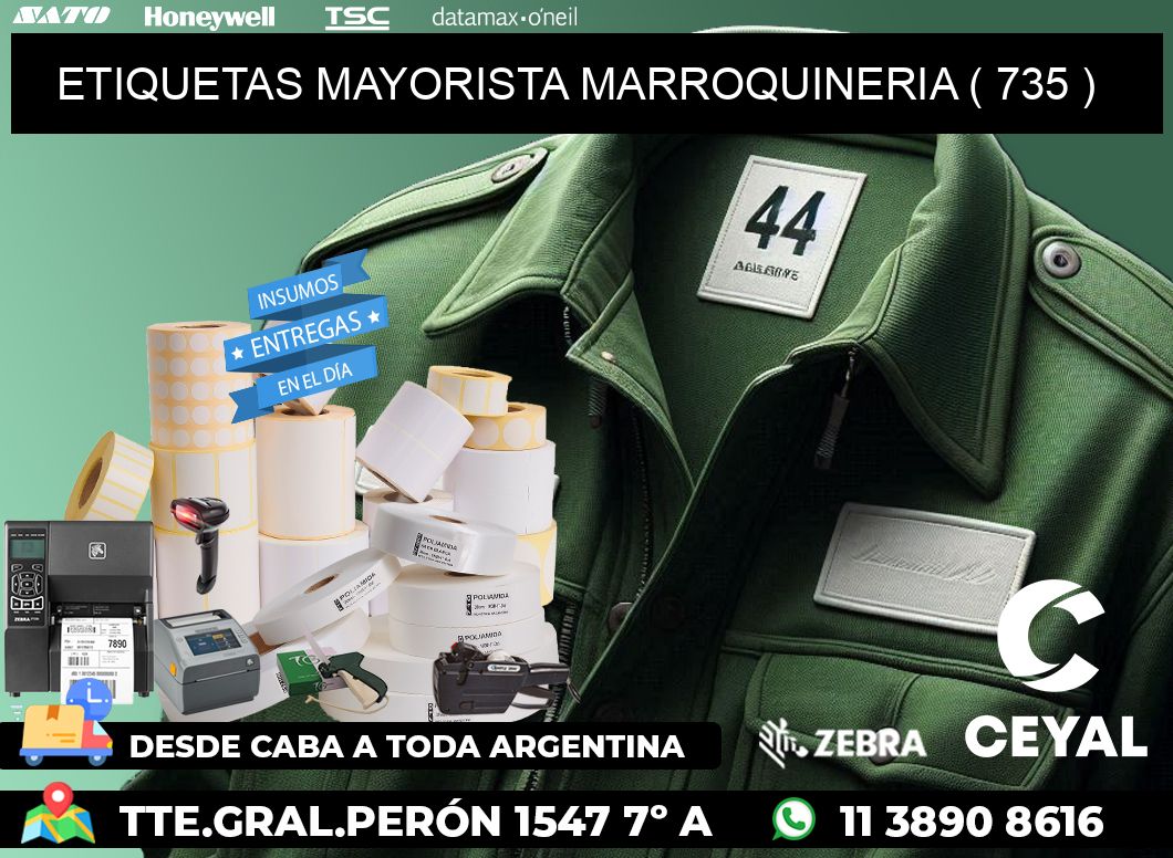 ETIQUETAS MAYORISTA MARROQUINERIA ( 735 )