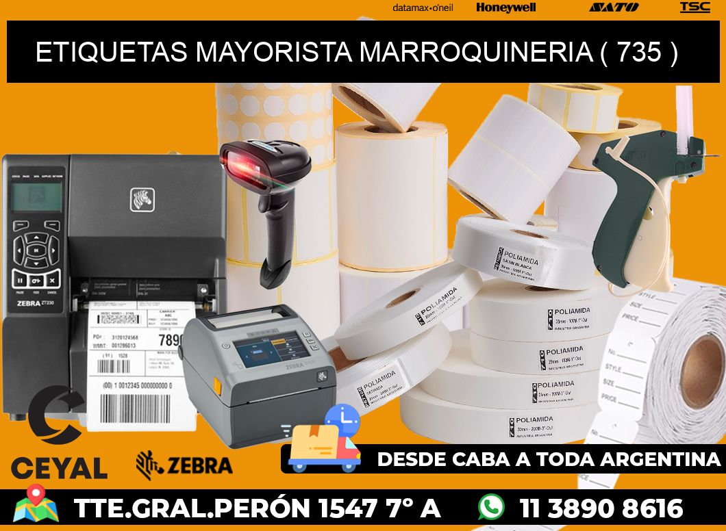 ETIQUETAS MAYORISTA MARROQUINERIA ( 735 )