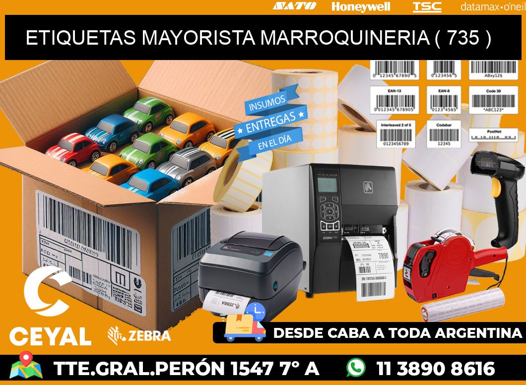 ETIQUETAS MAYORISTA MARROQUINERIA ( 735 )