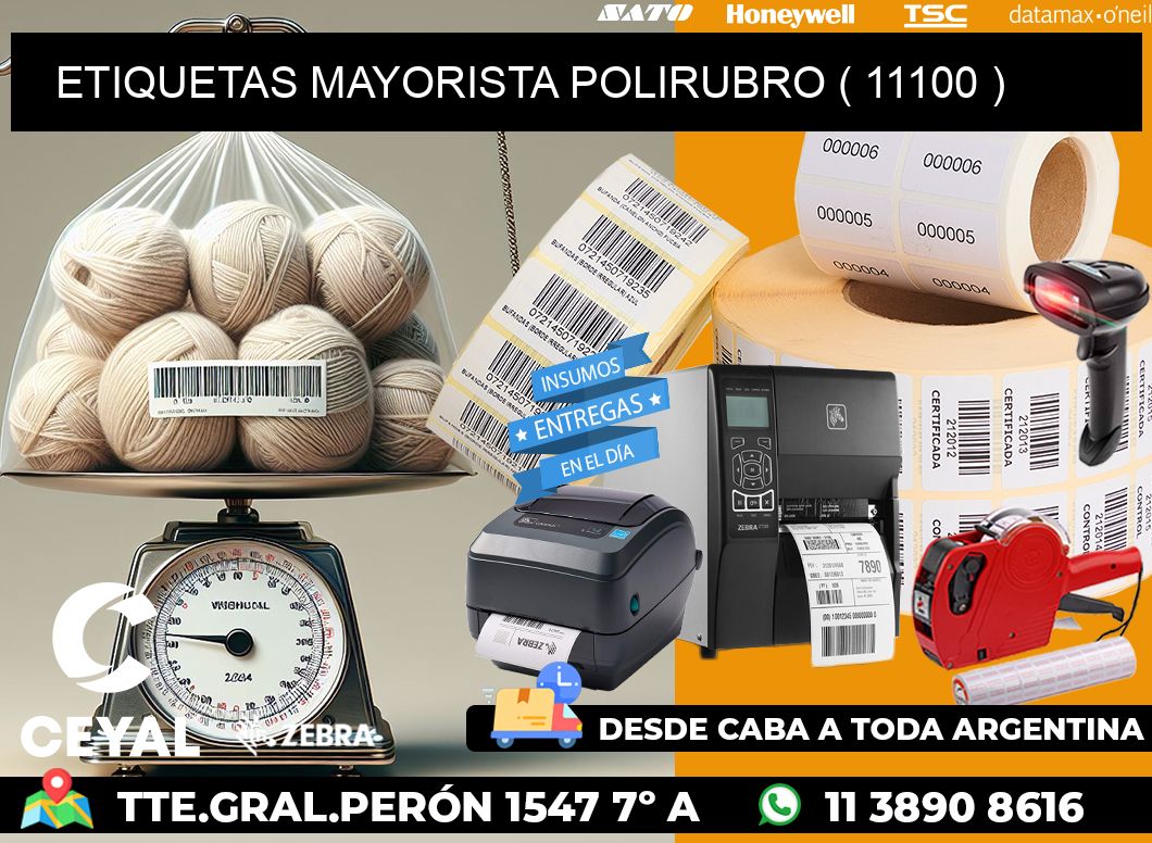 ETIQUETAS MAYORISTA POLIRUBRO ( 11100 )