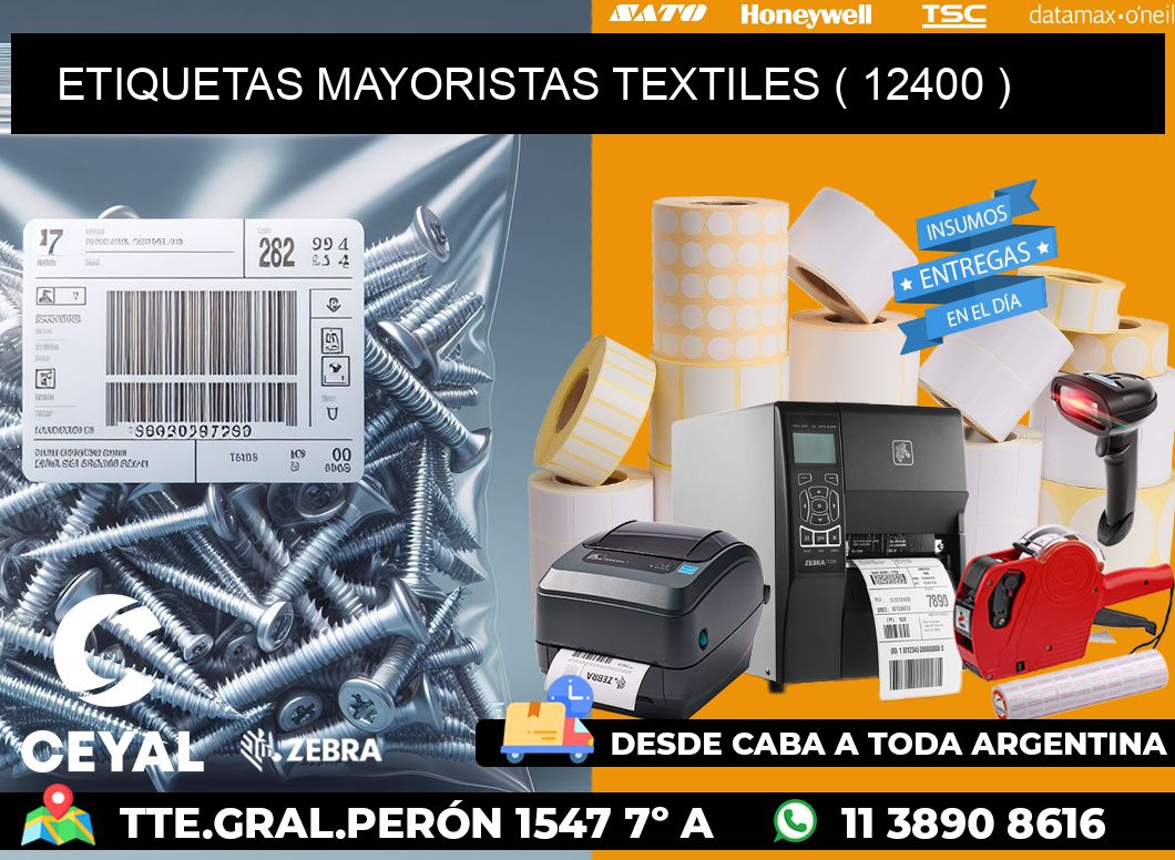 ETIQUETAS MAYORISTAS TEXTILES ( 12400 )