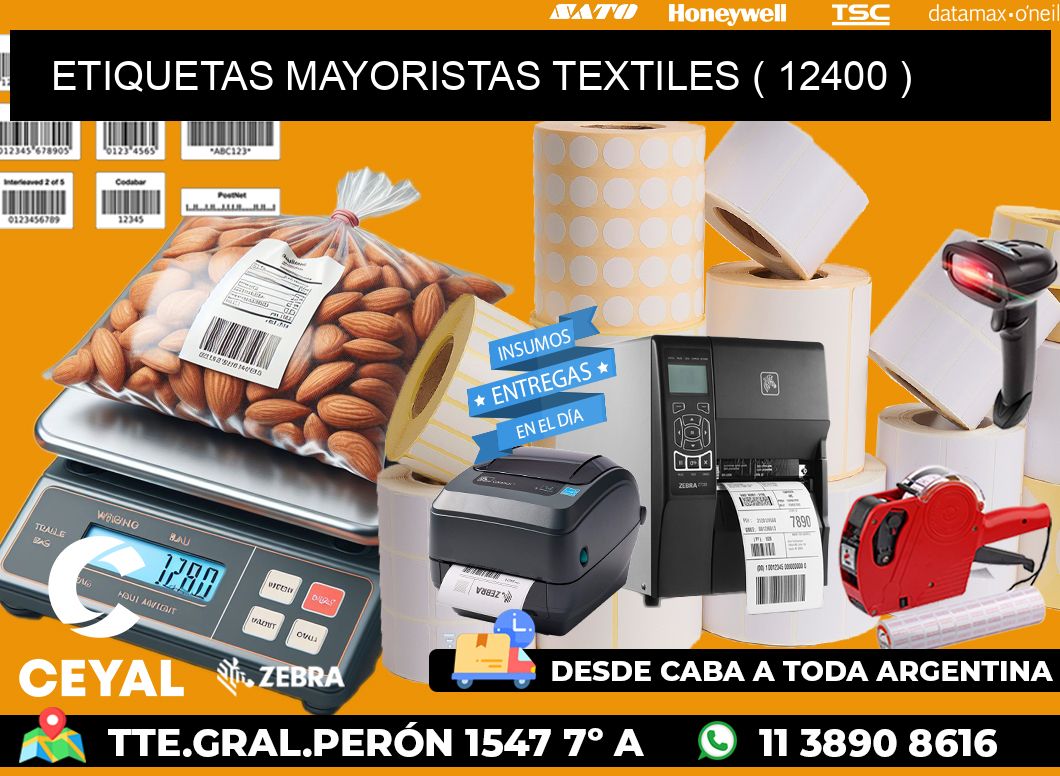 ETIQUETAS MAYORISTAS TEXTILES ( 12400 )