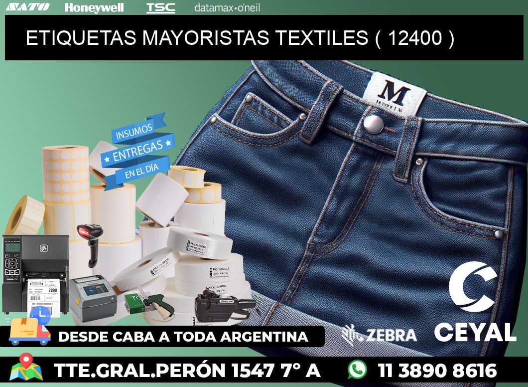 ETIQUETAS MAYORISTAS TEXTILES ( 12400 )