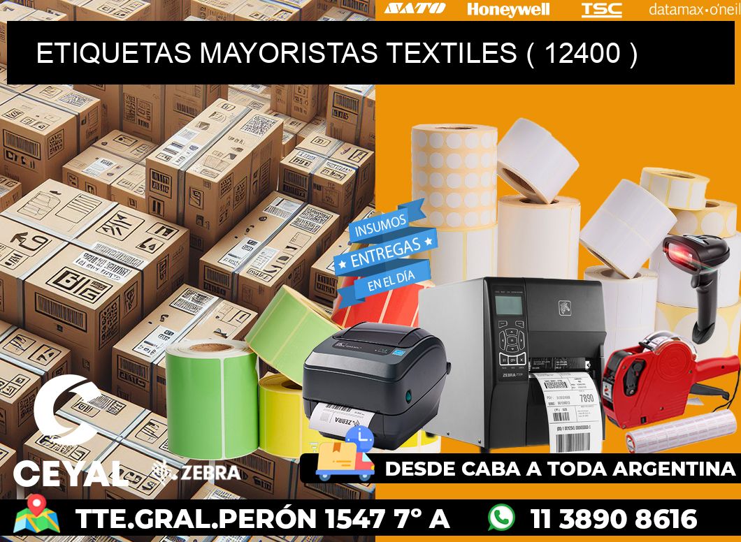 ETIQUETAS MAYORISTAS TEXTILES ( 12400 )