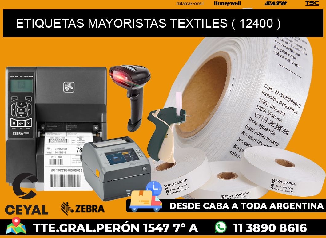 ETIQUETAS MAYORISTAS TEXTILES ( 12400 )