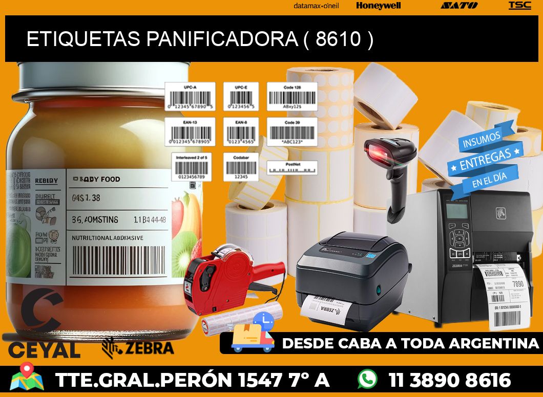 ETIQUETAS PANIFICADORA ( 8610 )