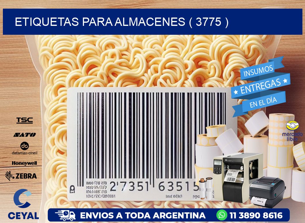 ETIQUETAS PARA ALMACENES ( 3775 )