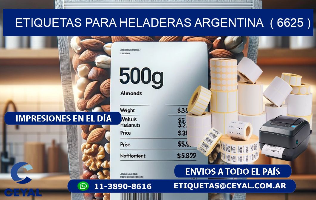 ETIQUETAS PARA HELADERAS ARGENTINA  ( 6625 )