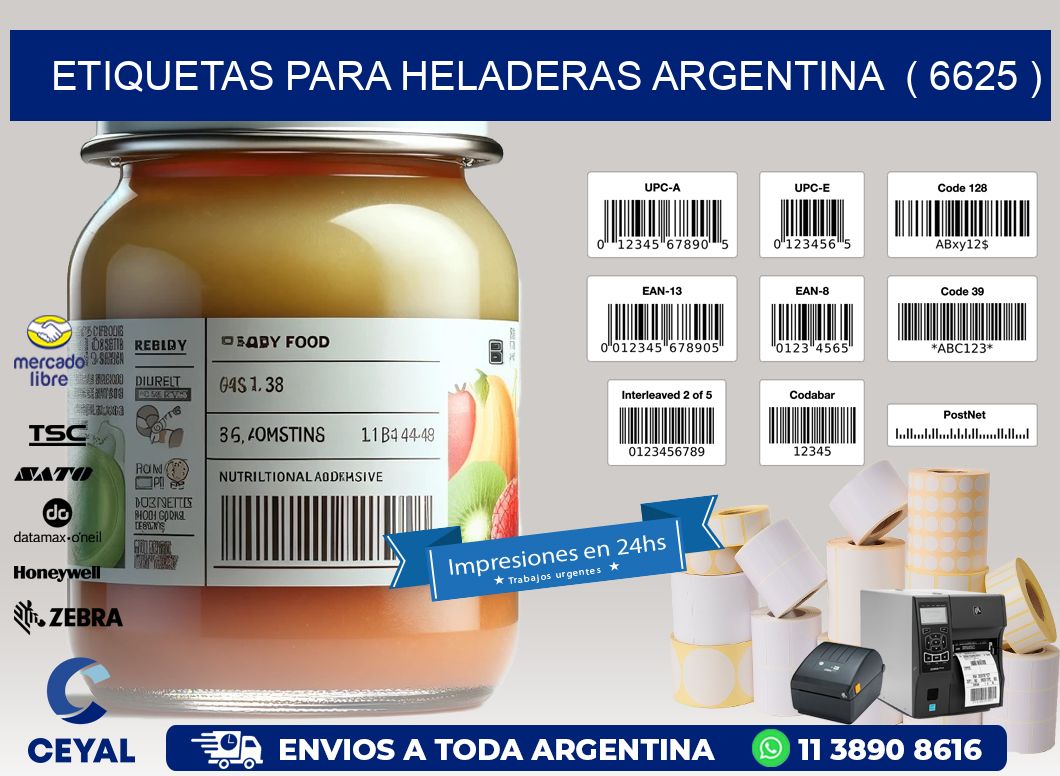 ETIQUETAS PARA HELADERAS ARGENTINA  ( 6625 )