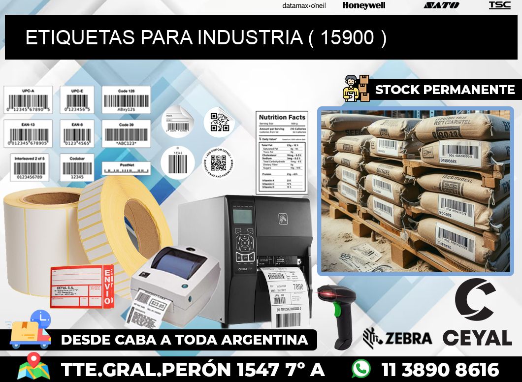 ETIQUETAS PARA INDUSTRIA ( 15900 )