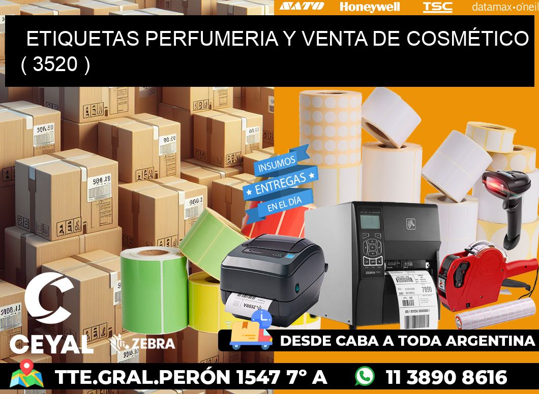 ETIQUETAS PERFUMERIA Y VENTA DE COSMÉTICO ( 3520 )