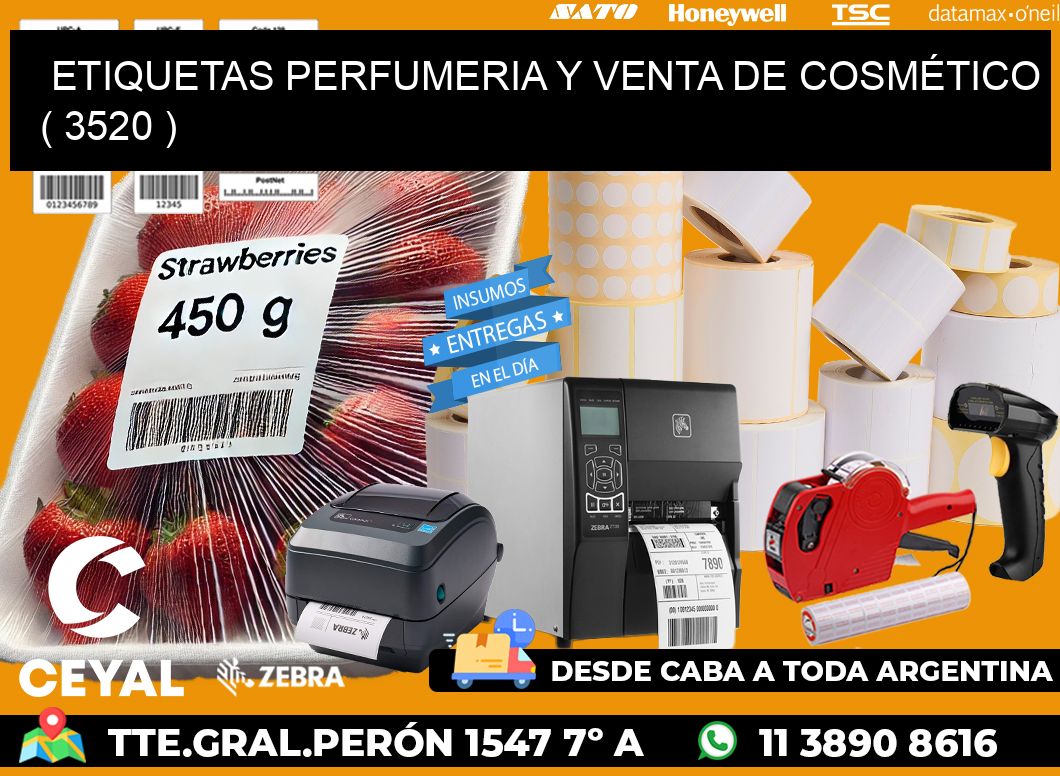 ETIQUETAS PERFUMERIA Y VENTA DE COSMÉTICO ( 3520 )
