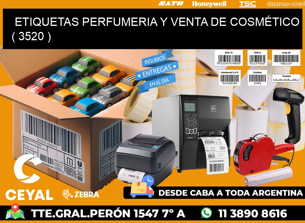 ETIQUETAS PERFUMERIA Y VENTA DE COSMÉTICO ( 3520 )