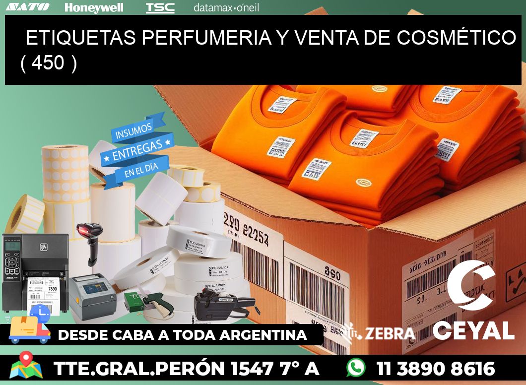 ETIQUETAS PERFUMERIA Y VENTA DE COSMÉTICO ( 450 )