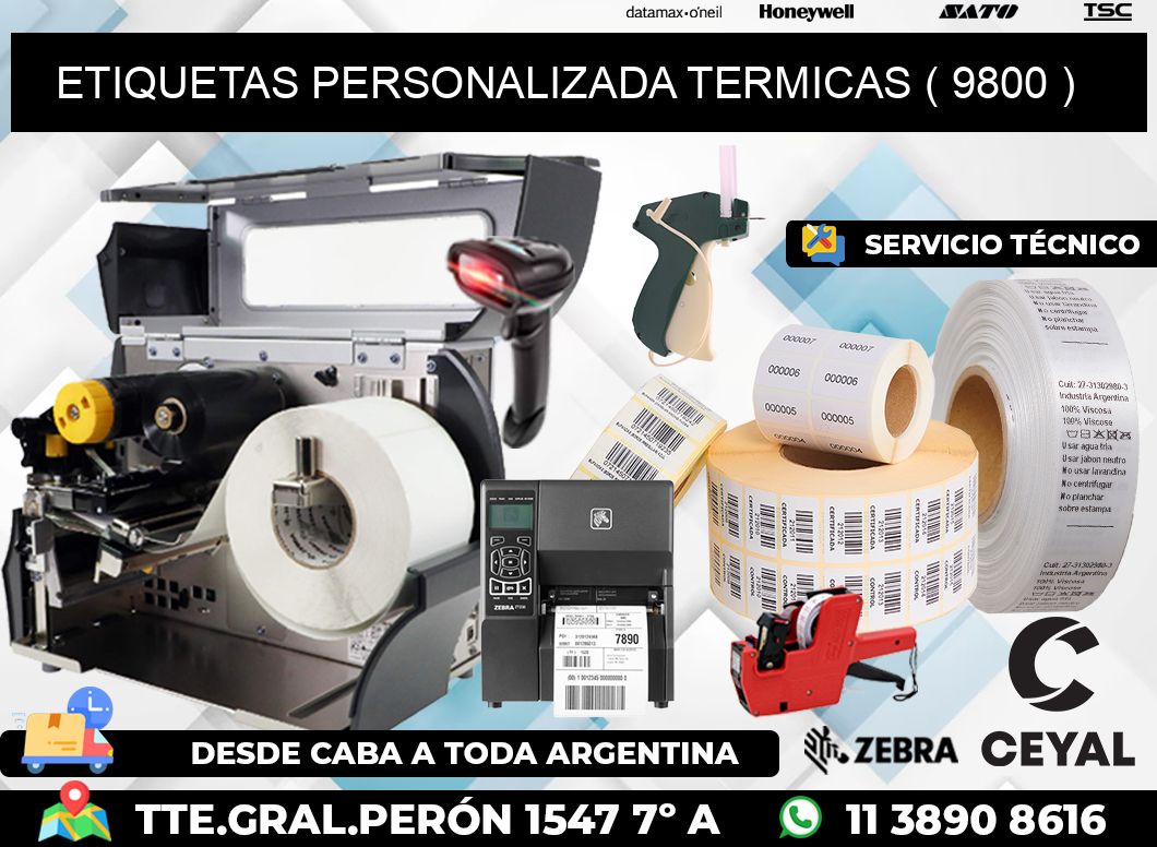 ETIQUETAS PERSONALIZADA TERMICAS ( 9800 )