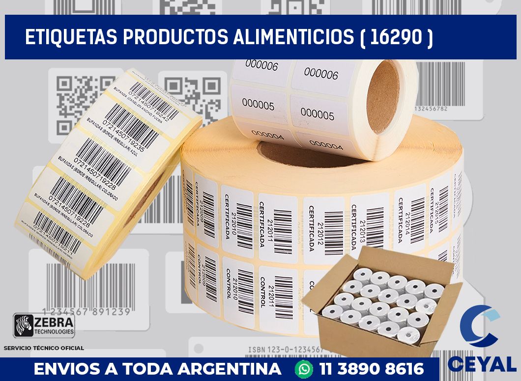ETIQUETAS PRODUCTOS ALIMENTICIOS ( 16290 )